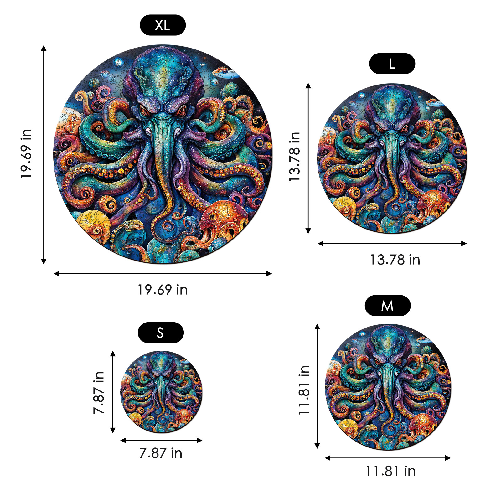 Octopus 3D Vision Wooden Jigsaw Puzzle - aimpuzzle